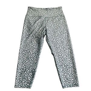 Ellie Yoga Pants Green White Abstract Print Sz XL